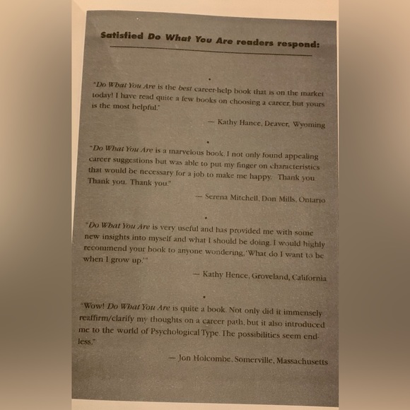 Do What You are: Discover Your Perfect Career Thru Personality Type - Picture 2 of 11